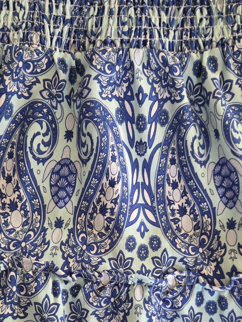 Simply Southern Blue & White Paisley Mini Dress - Picture 3 of 5
